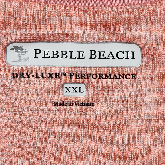Pebble Beach Dry Luxe Performance Womens Golf Size XXL Top Peach / Pink - Picture 3 of 7